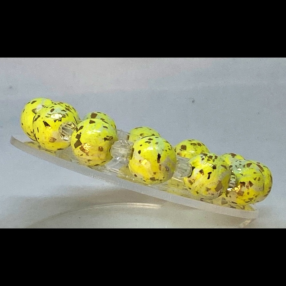 Handmade Polymer Clay Yellow Beaded Bracelets - Picture 5 of 10